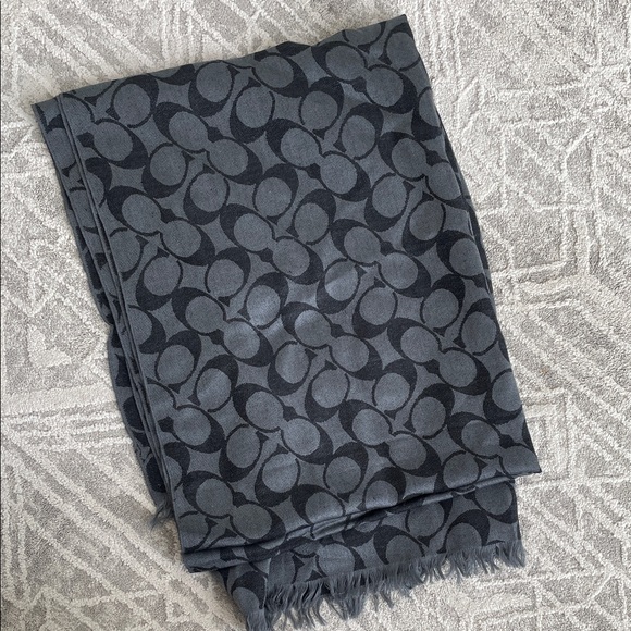 Black Patterned Scarf - Picture 2 of 5